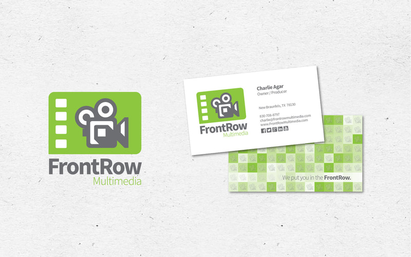 FrontRow Multimedia business cards.