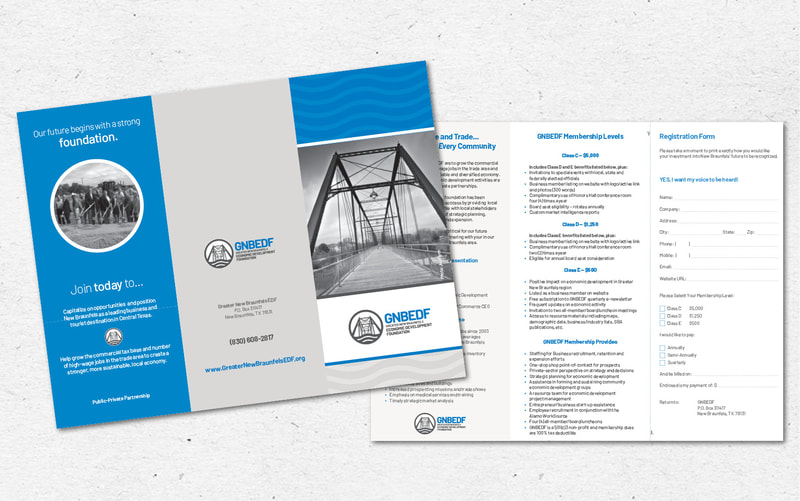 Greater New Braunfels Economic Development Foundation brochure.